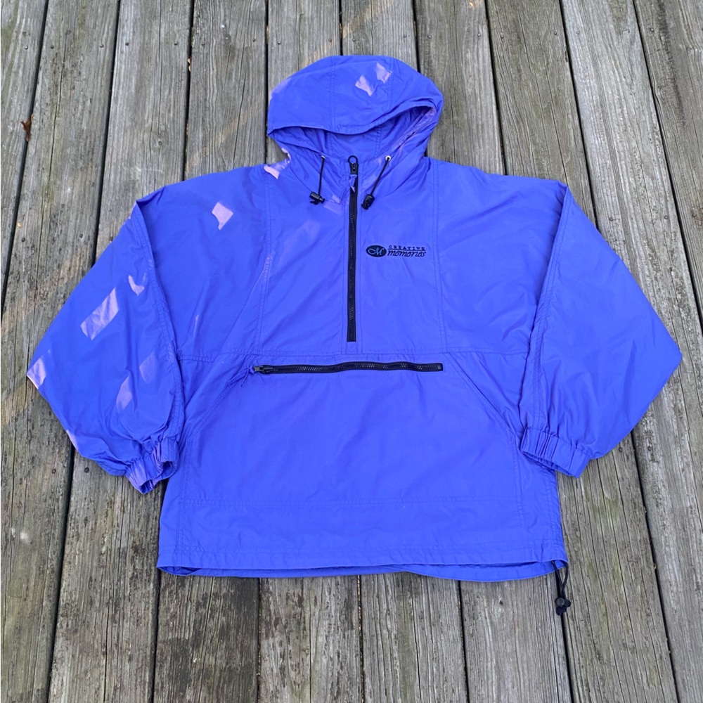 Vintage Blue Windbreaker Jacket